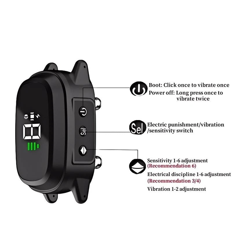 Waterproof Dog Bark Collar, Rechargeable