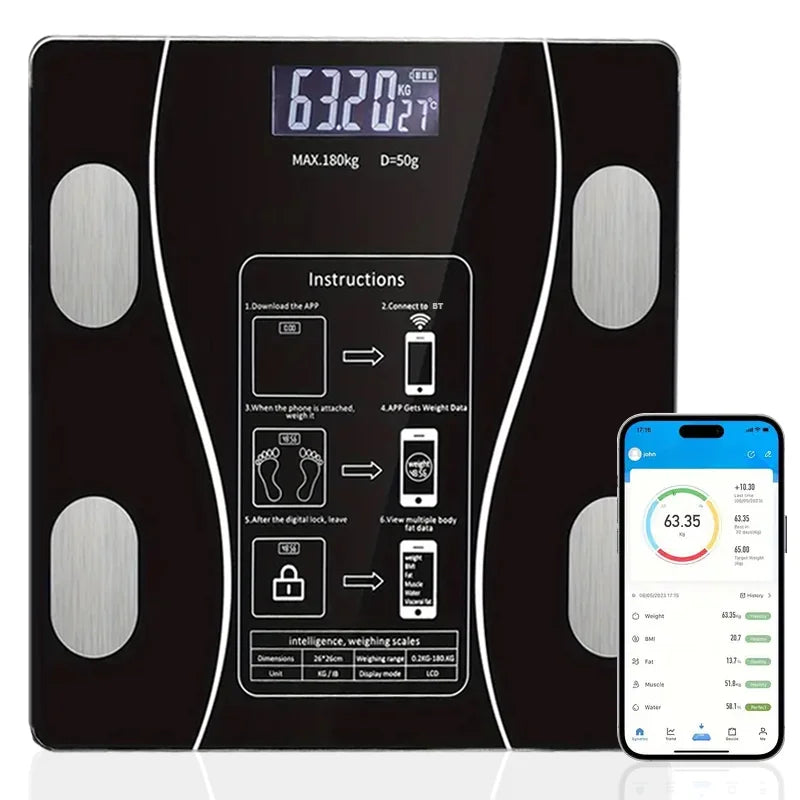 Body Fat Scale Wireless LED Digital Bathroom