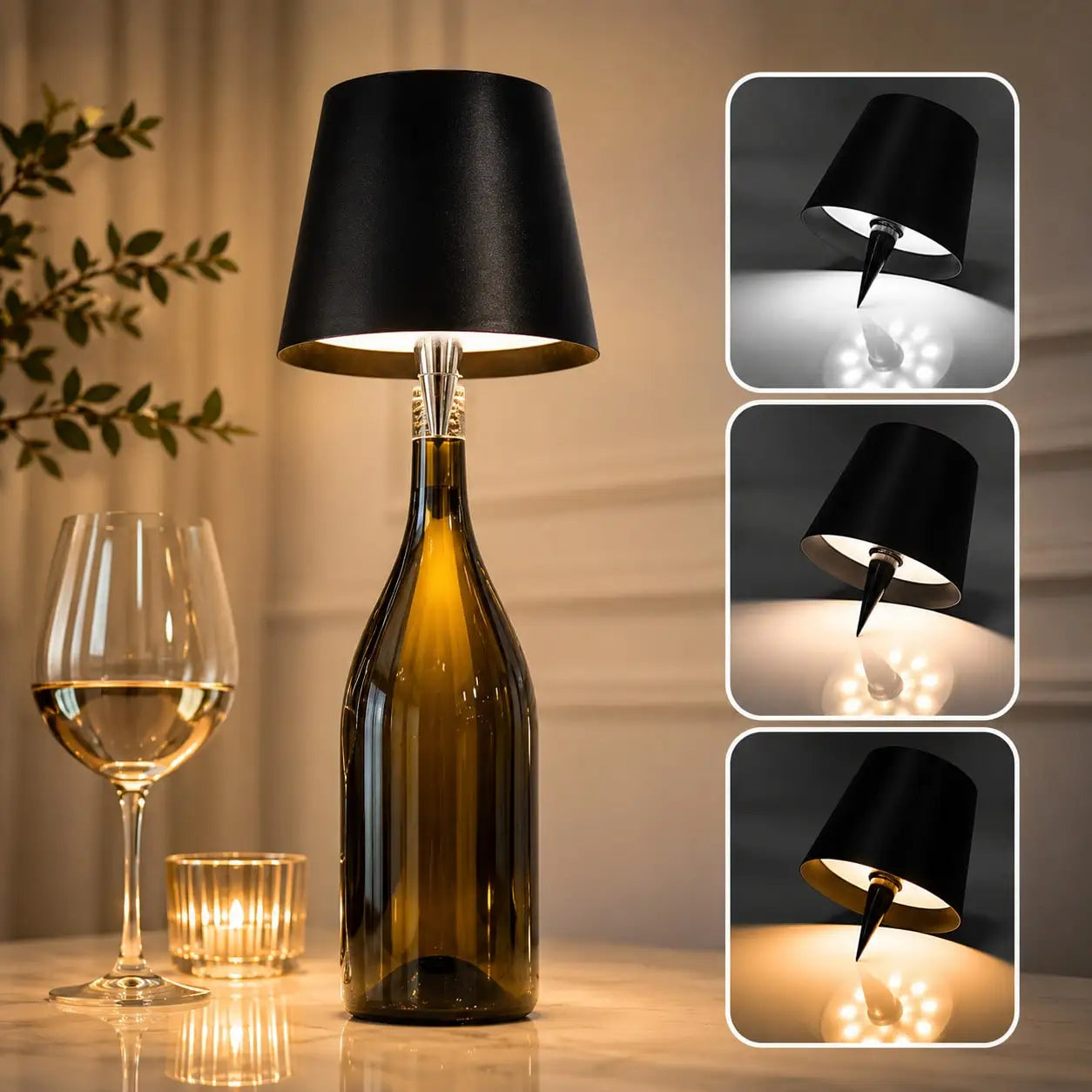 Rechargeable Wireless LED Wine Bottle Lamp