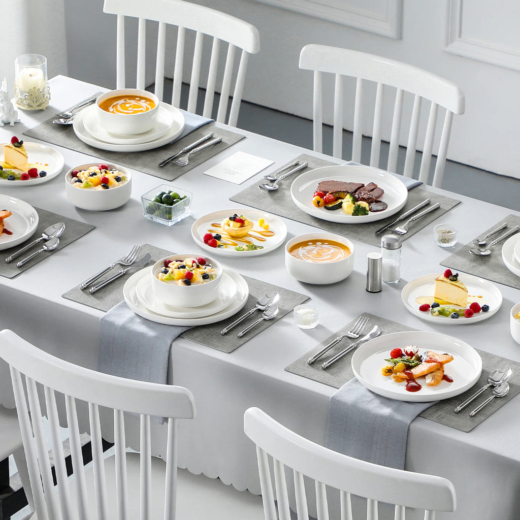 18/36-Pc. Porcelain Dinnerware Set
