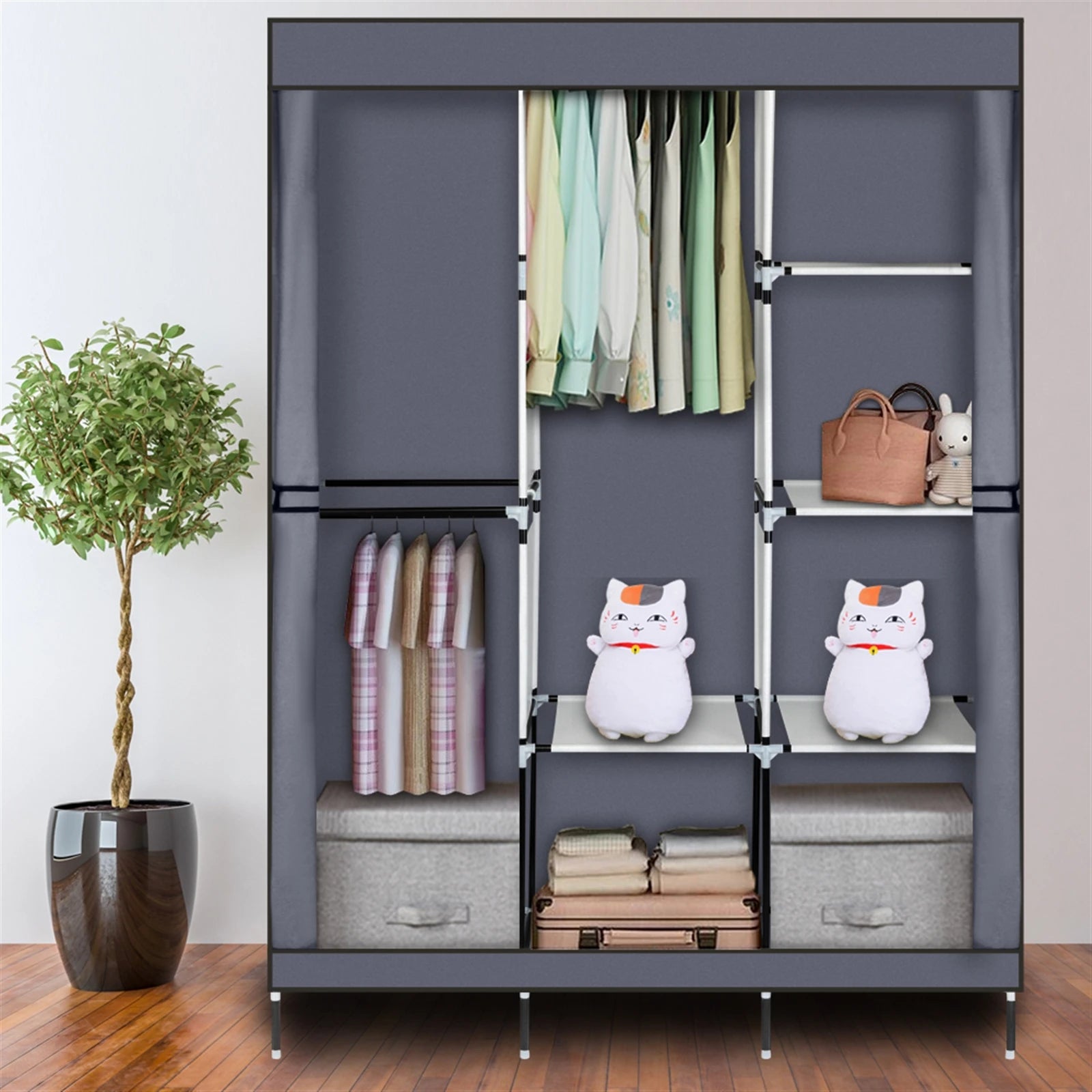 71" Portable Wardrobe Closet