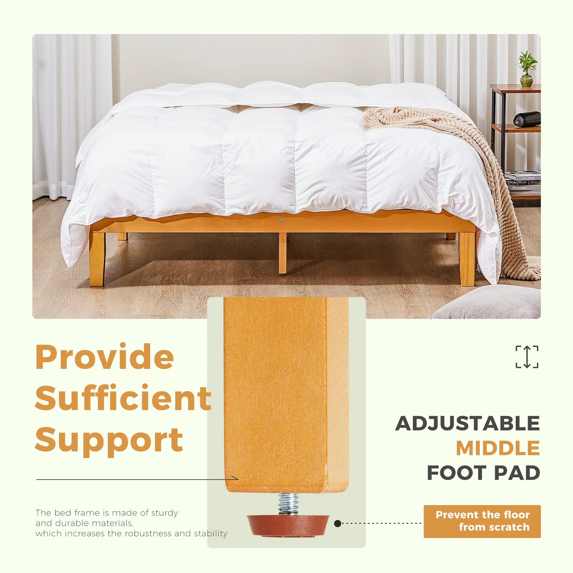 Solid Wood Bed Frame