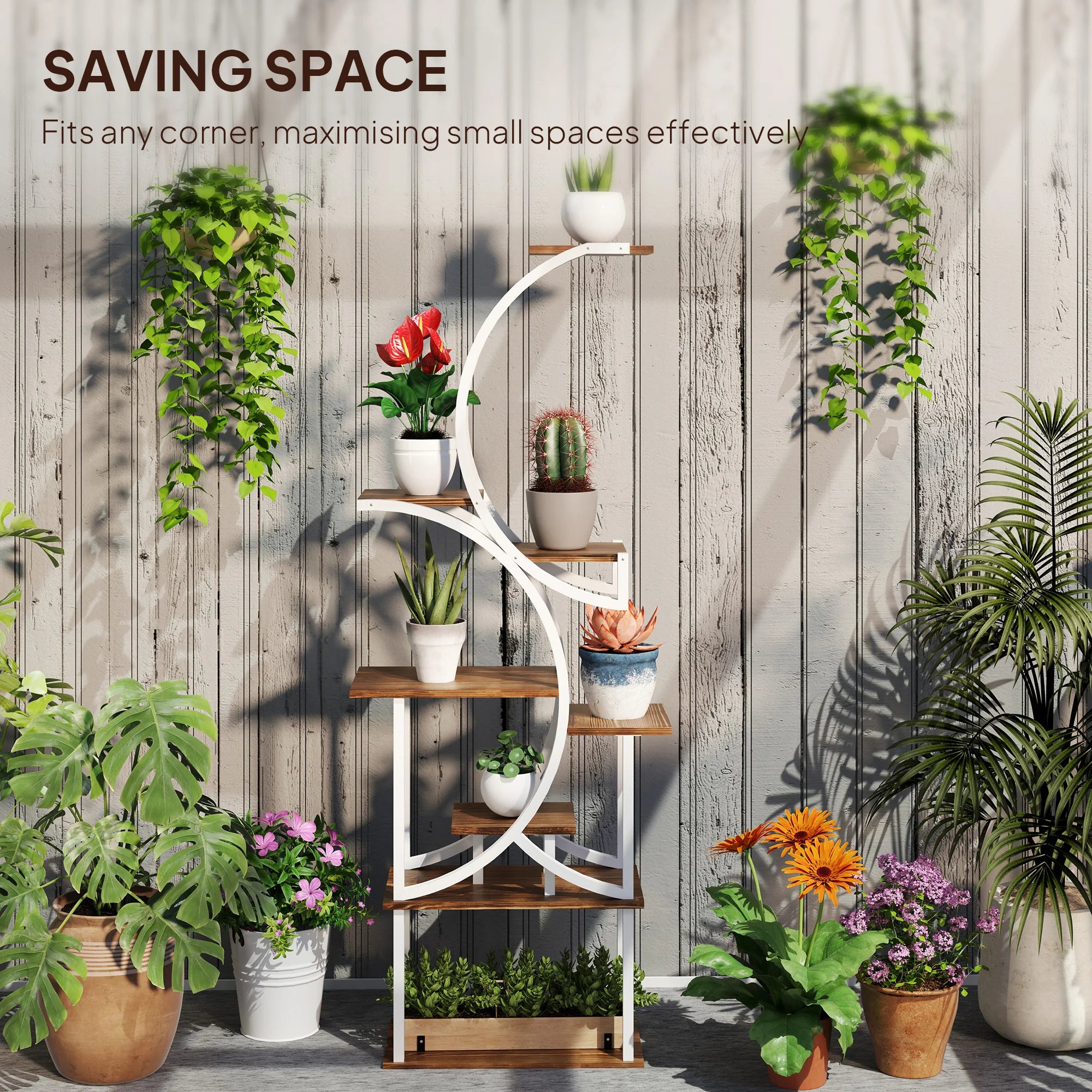 8 Tier Plant Stand 62"