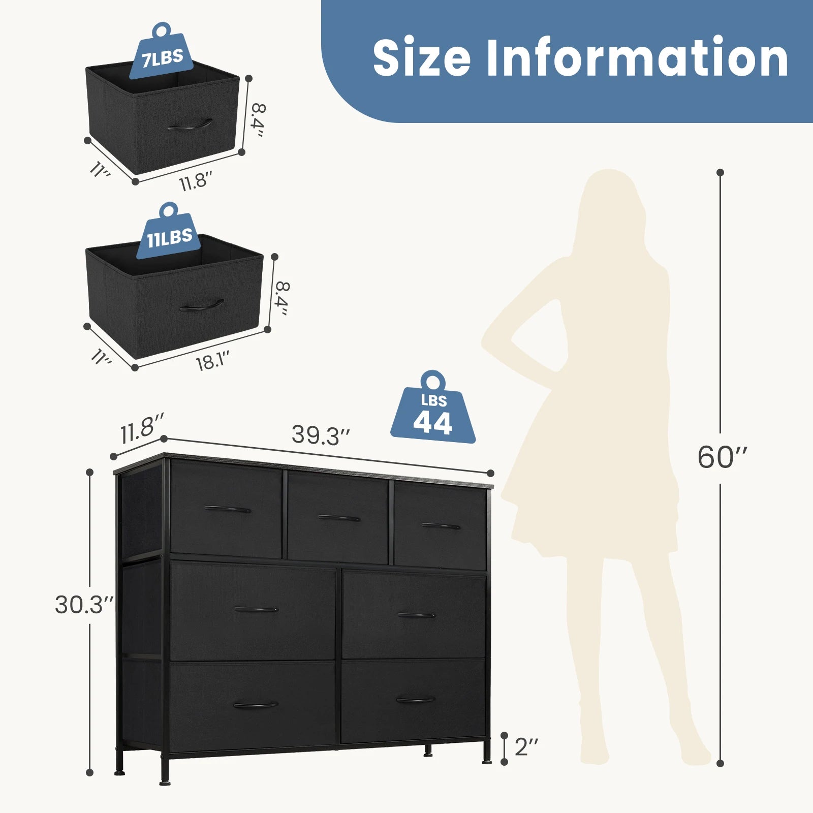 7 Fabric Drawer Dresser