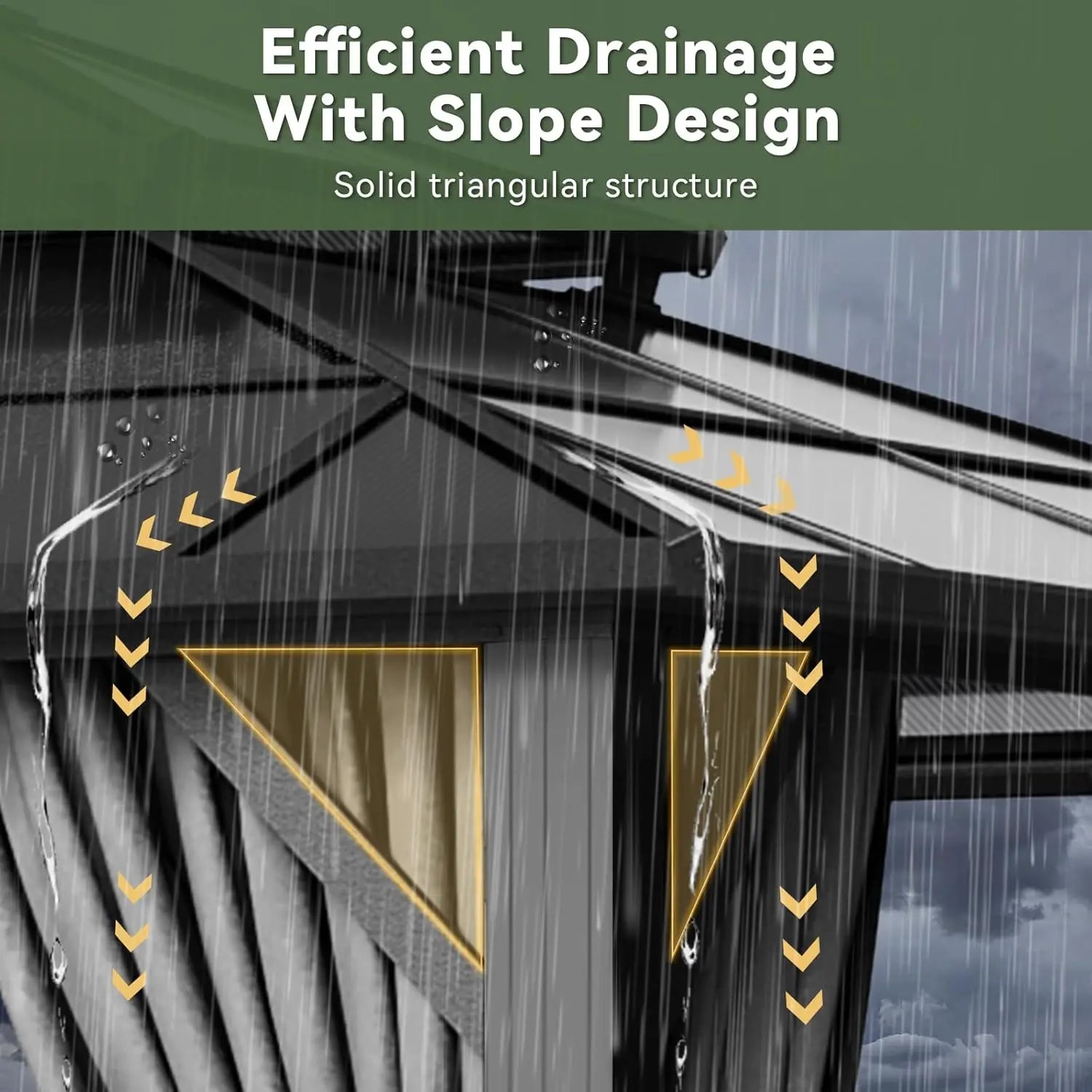 10'x12' Hardtop Gazebo Outdoor Permanent Gazebo with Double Polycarbonate Roof Canopy, Aluminum Frame Permanent, Custom