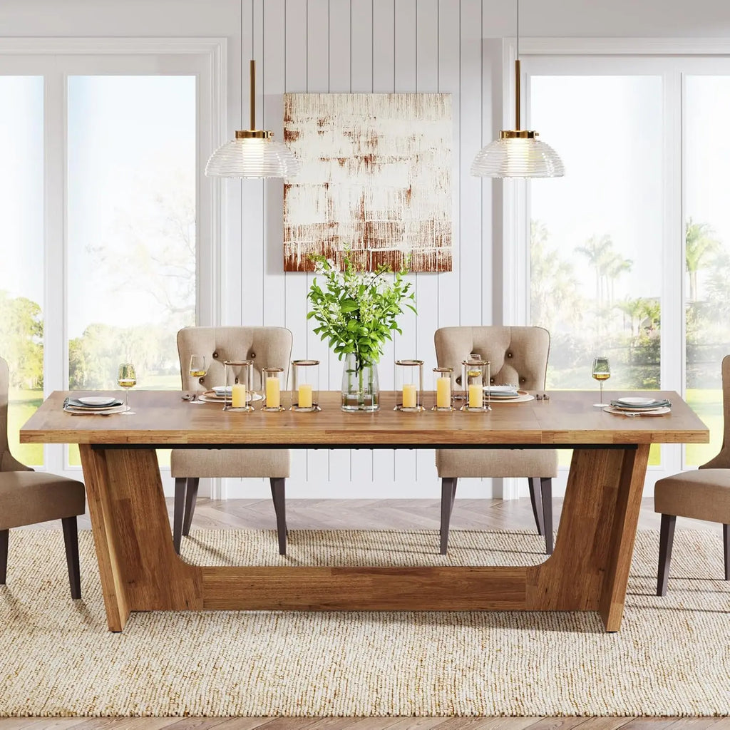 Dining Room Table, Solid Pedestal