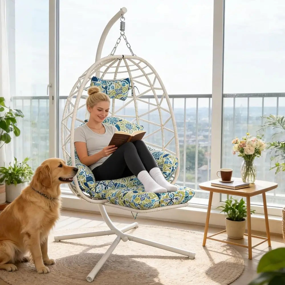 Hanging Egg Chair with Stand