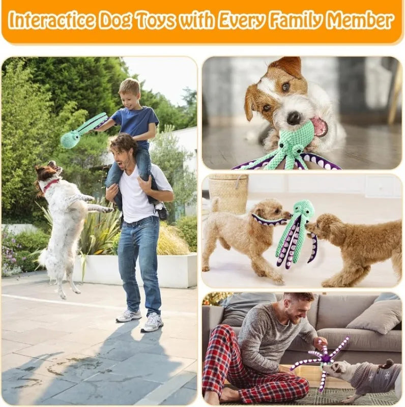 Large Squeaky Plush Dog Chew Toy for All Dog Sizes