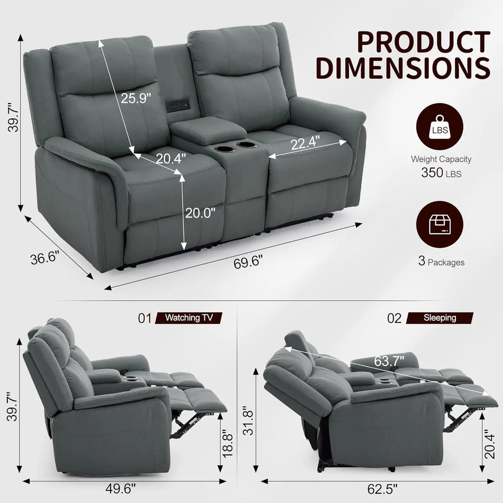 Reclining Loveseat with Console