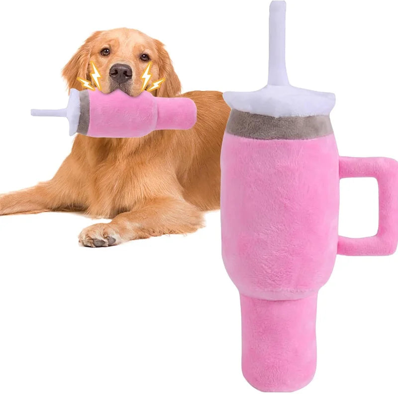Squeaky Dog Cup Toy for Aggressive Chewers