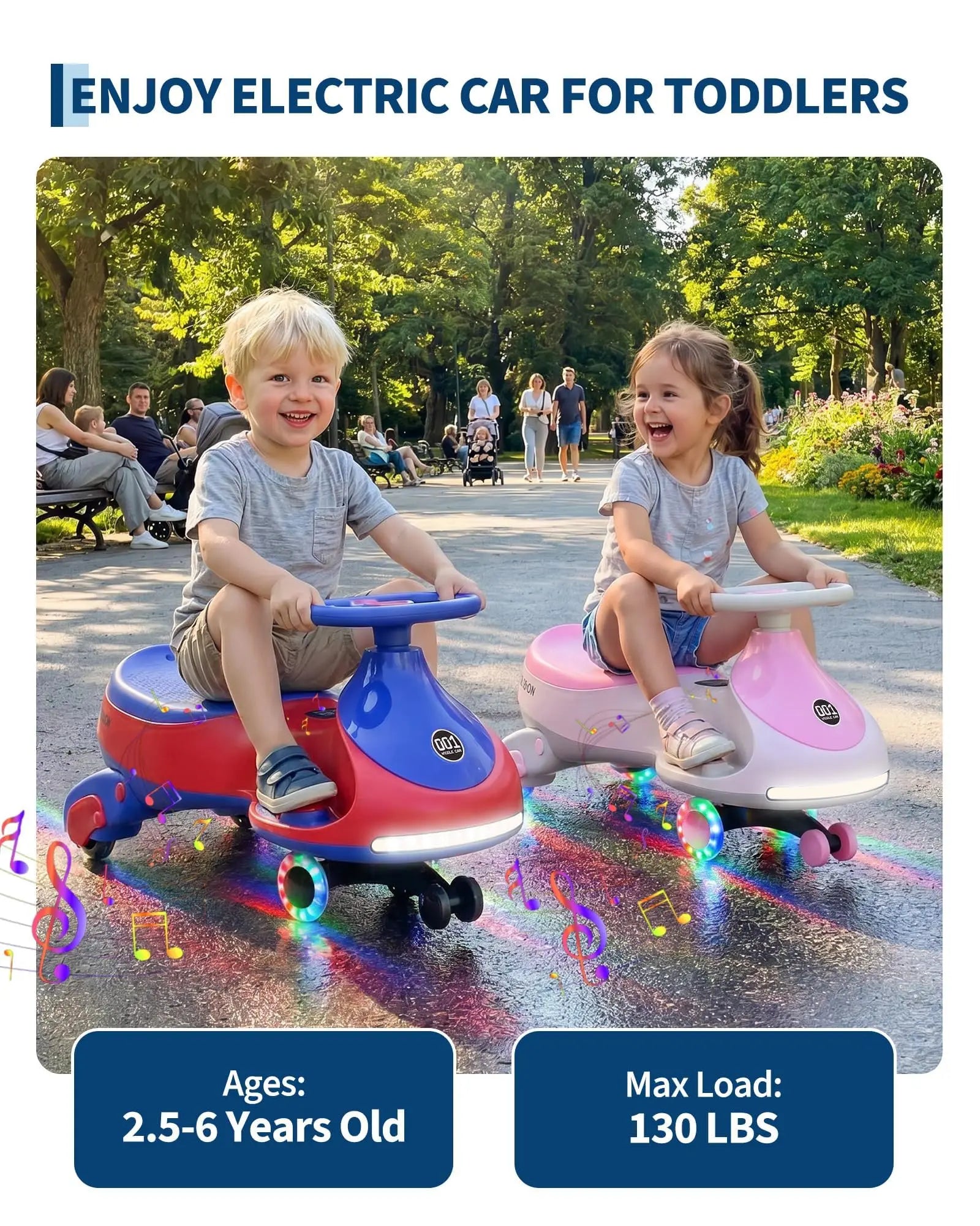 12V 2-in-1 Ride On Electric Wiggle Car