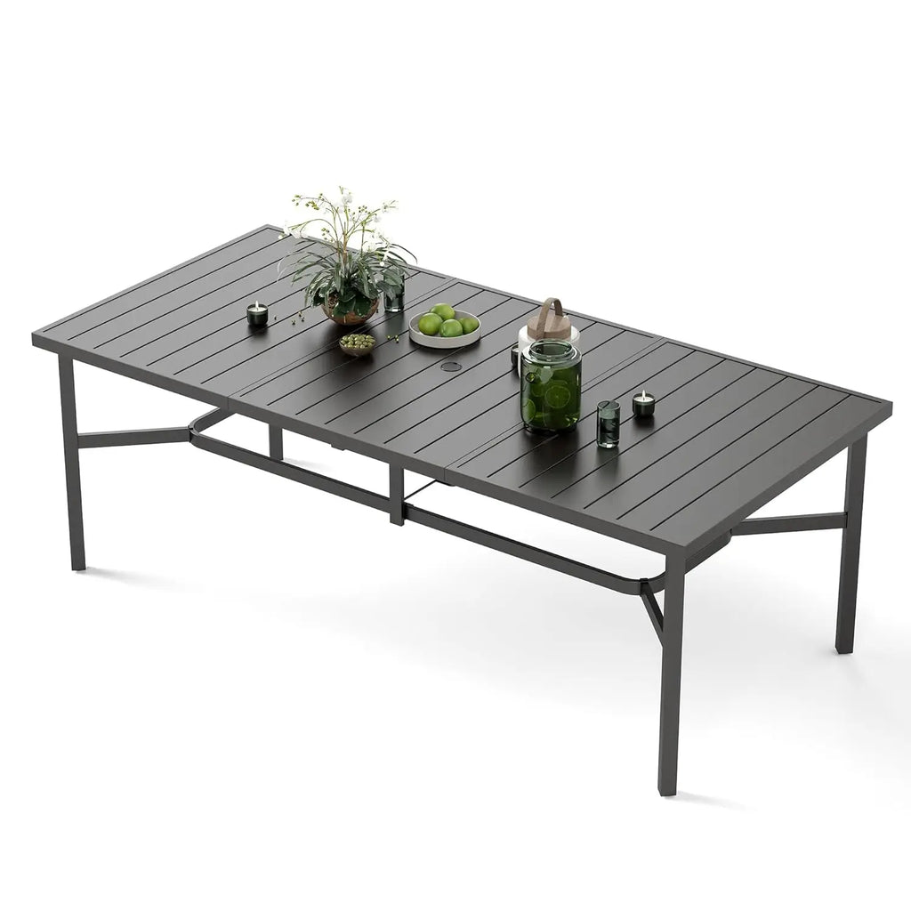 Outdoor Patio Dining Table w/Umbrella Hole