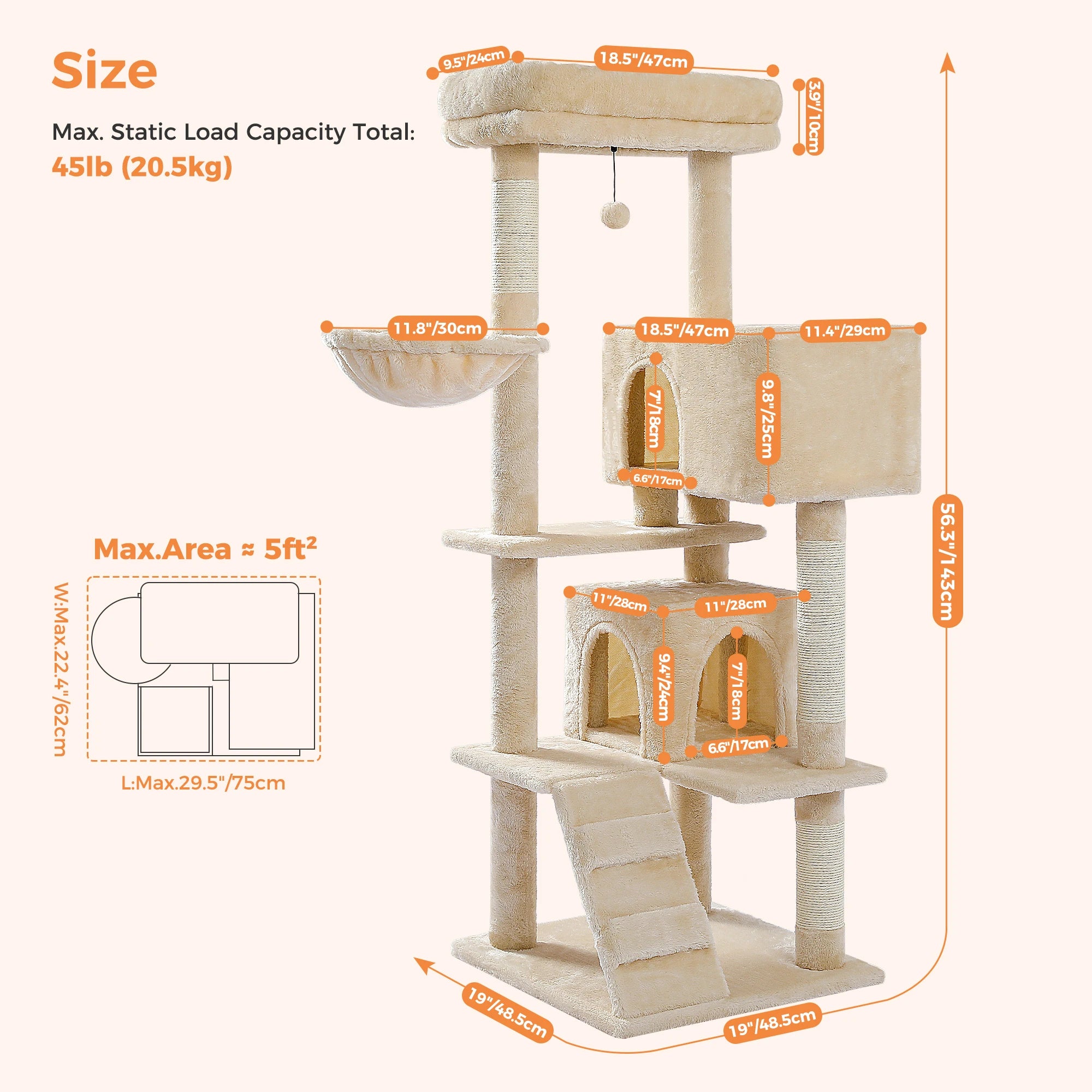 Cat Tower/house condo for Indoor Cats