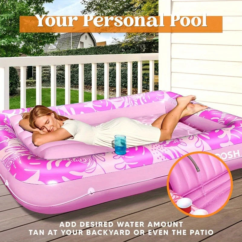 Inflatable Tanning Pool Lounger Float