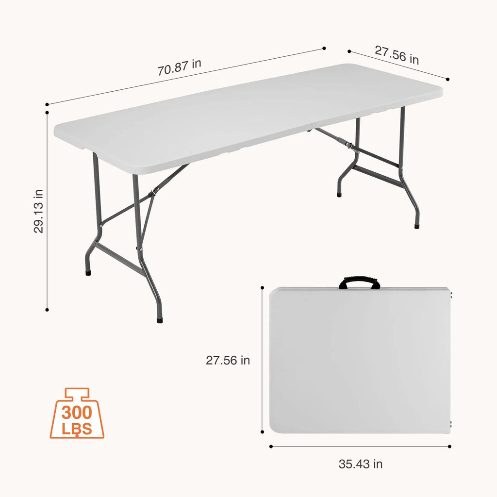 6/8 FT Portable Folding Table