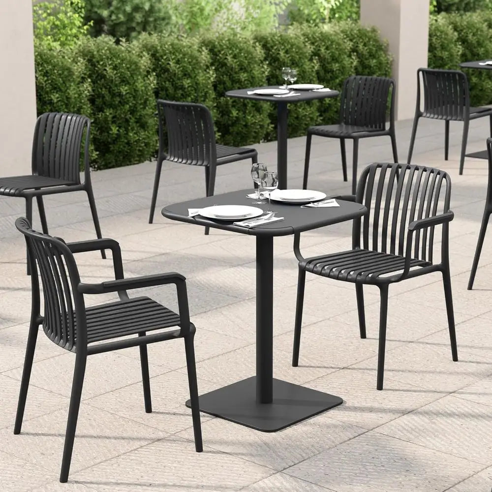 Heavy-Duty Steel Bistro Table