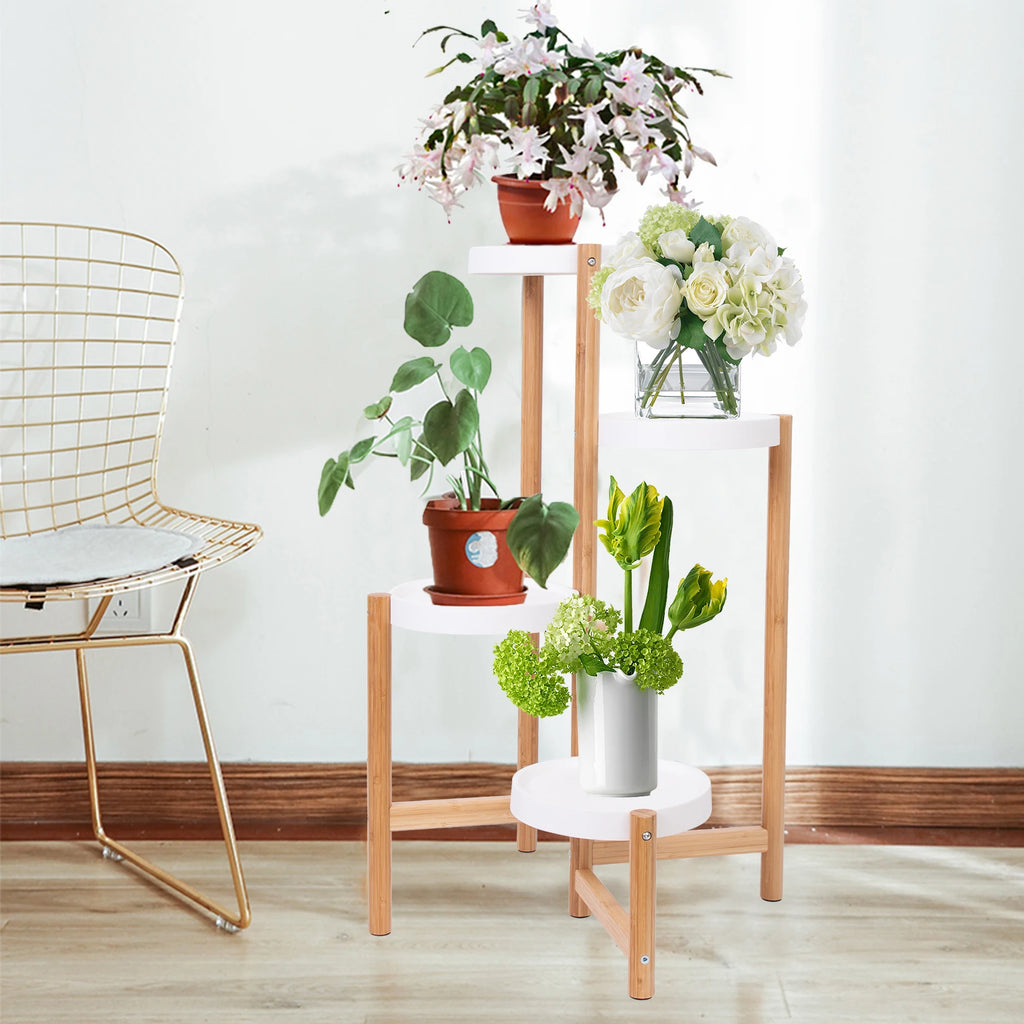 4 Tier Bamboo Plant Display