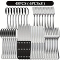 48pcs Stainless Steel Flatware Cutlery Set