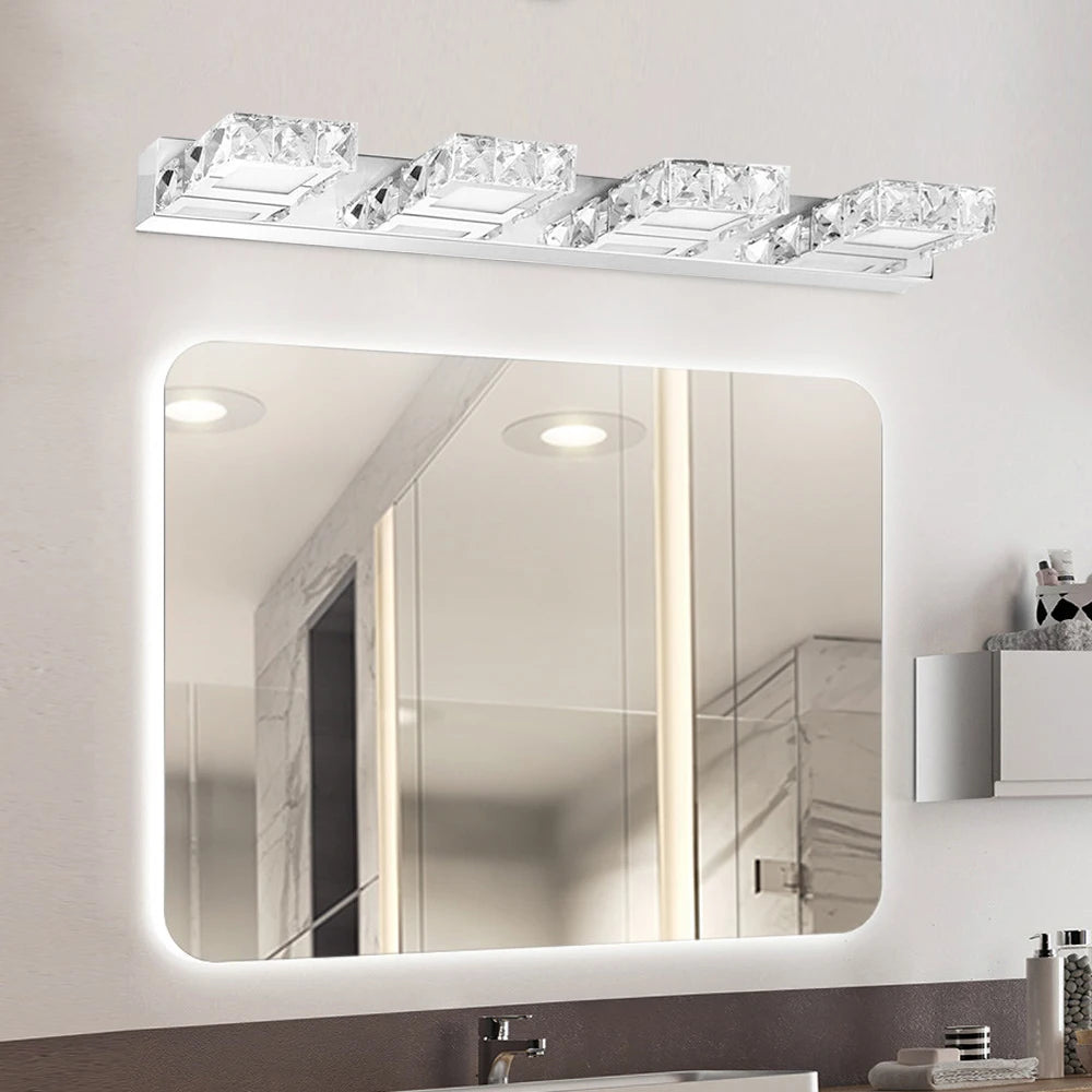 4-Head Crystal Mirror Light LED