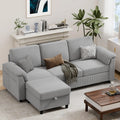 79" L Shaped 3 Seat Convertible Sofa