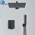 Matte Black Shower Set Wall Bath Shower Faucet 2-3 ways Concealed Shower Mixer Tap Rainfall Bathroom Faucet