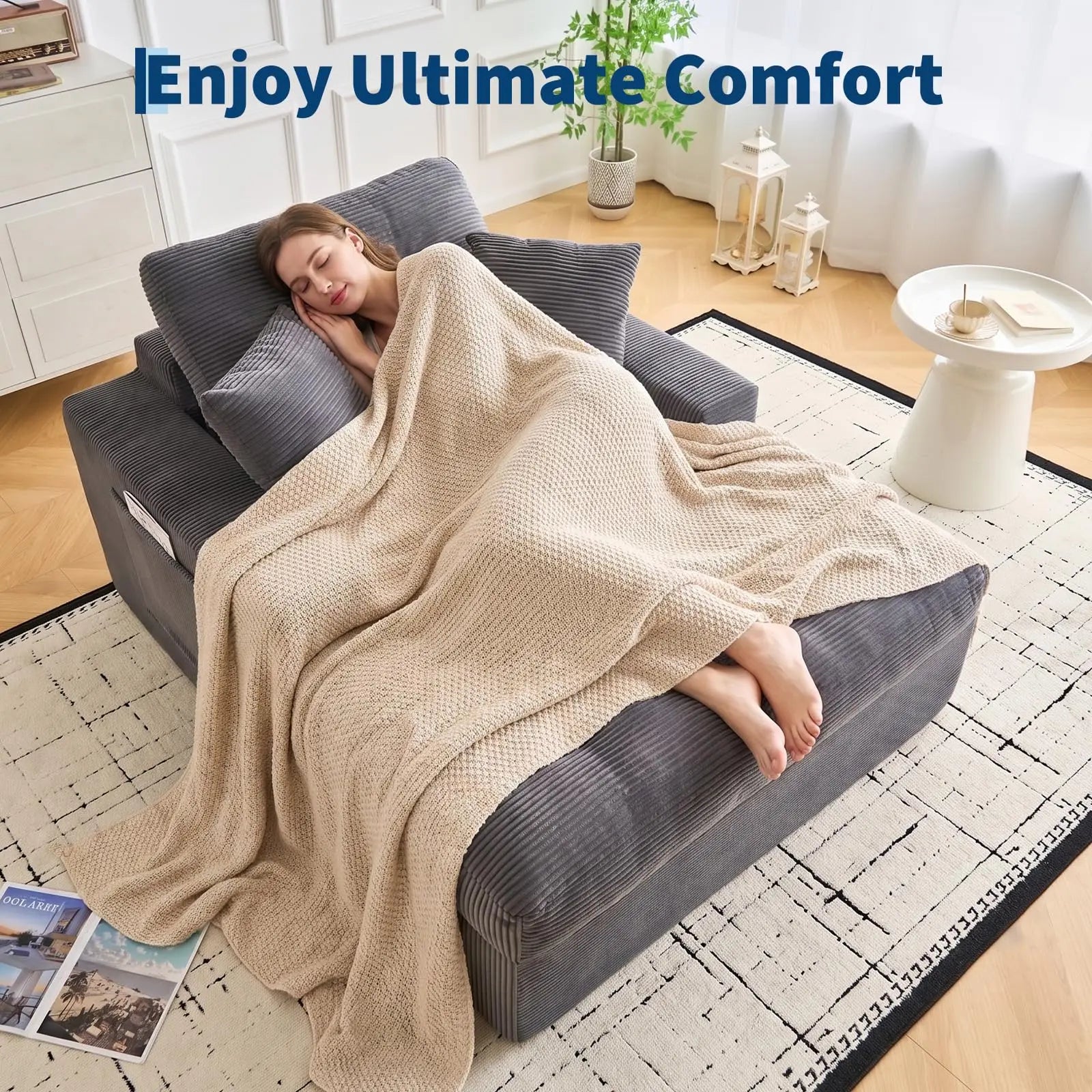 63'' Cloud Chaise Lounge 2 Pillows