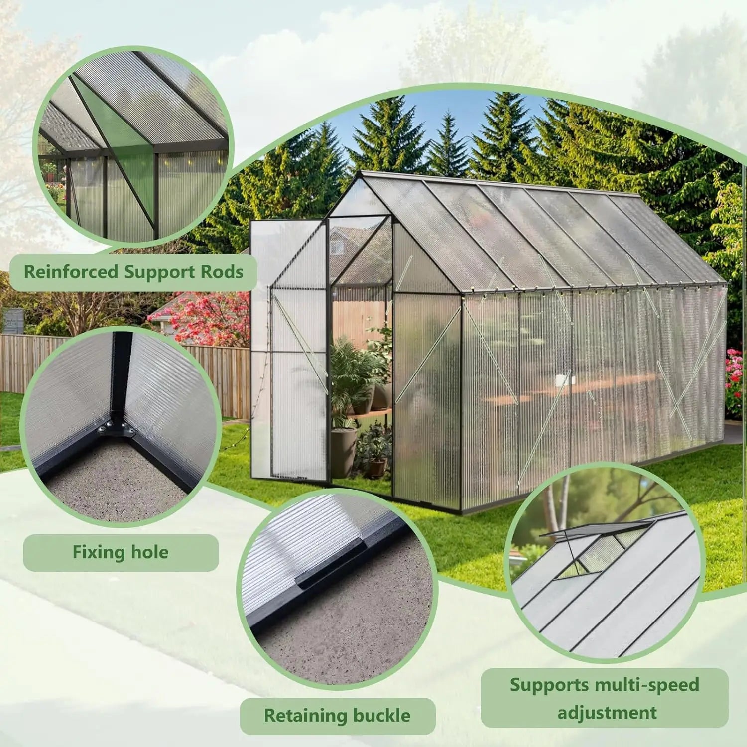 Outdoor Polycarbonate Greenhouse