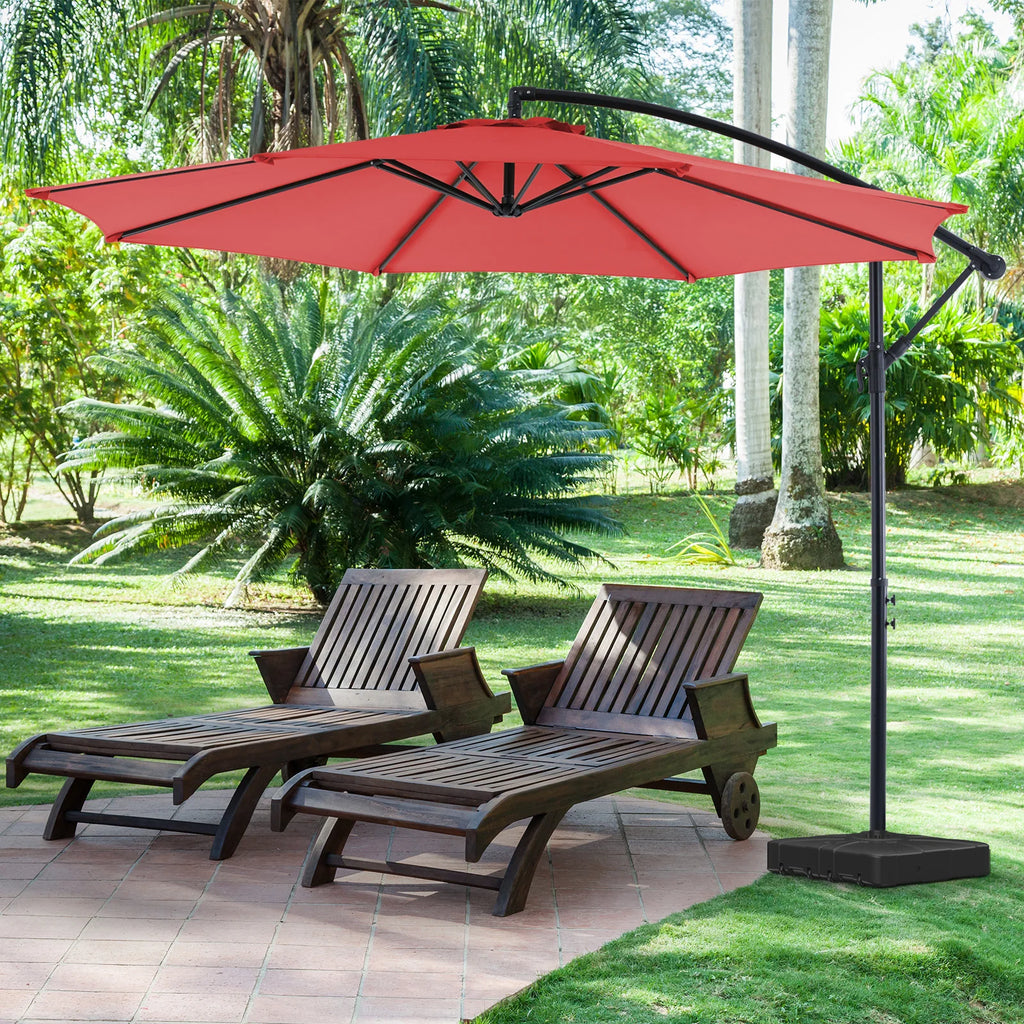 10FT Cantilever Umbrella, Easy Tilt, UV Protection