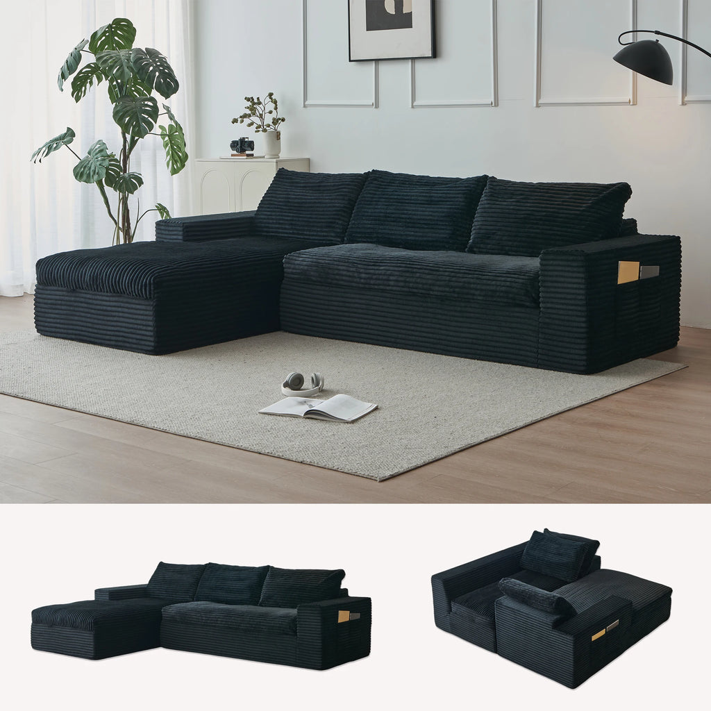 Modular Sectional Couch with Chaise