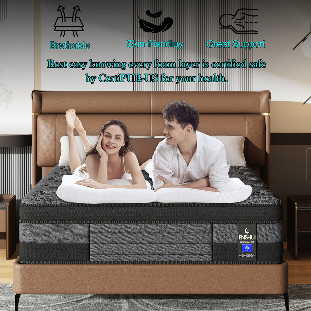 Memory Foam & Pocket Spring, Cooling, Breathable