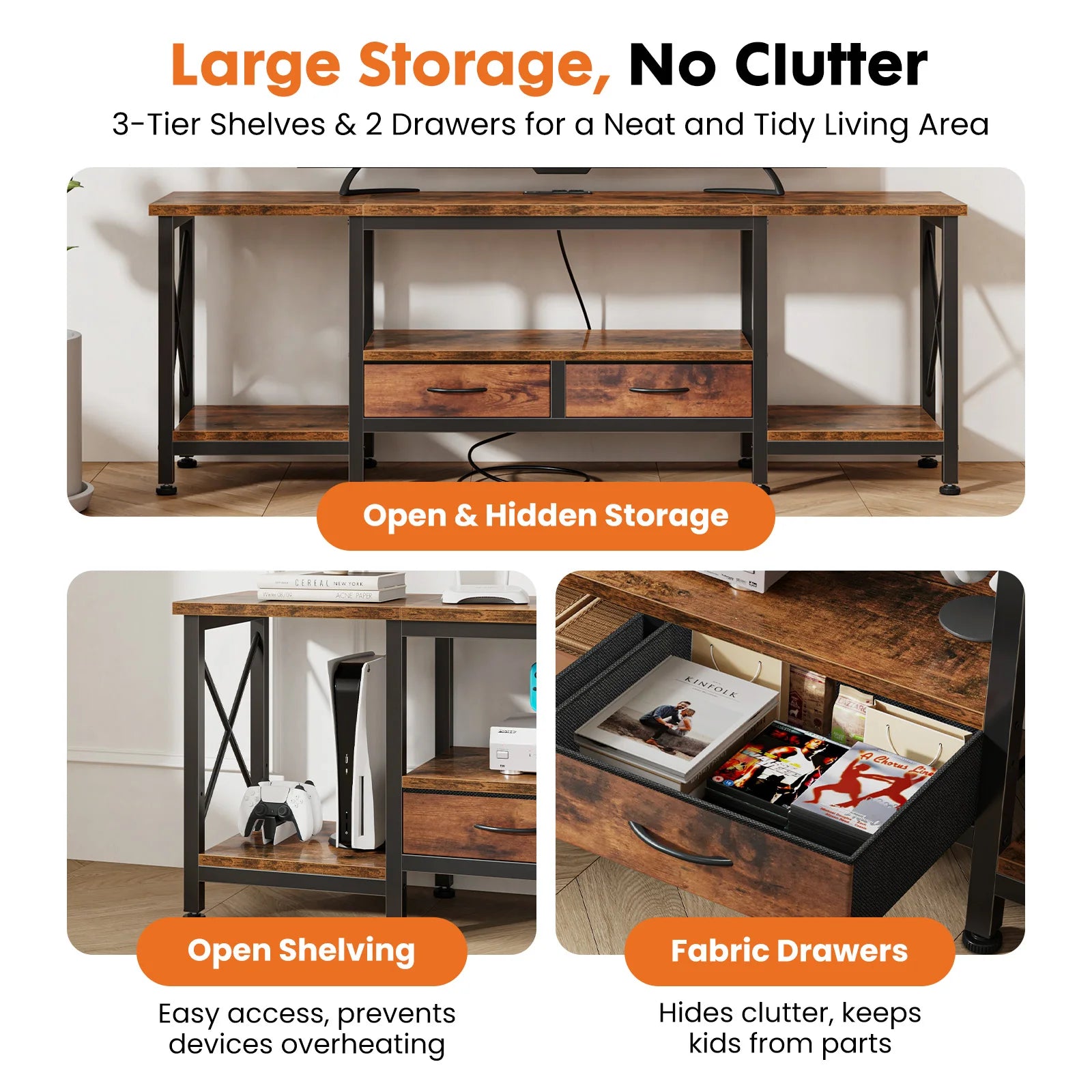 Wooden 70"/75" TV Stand