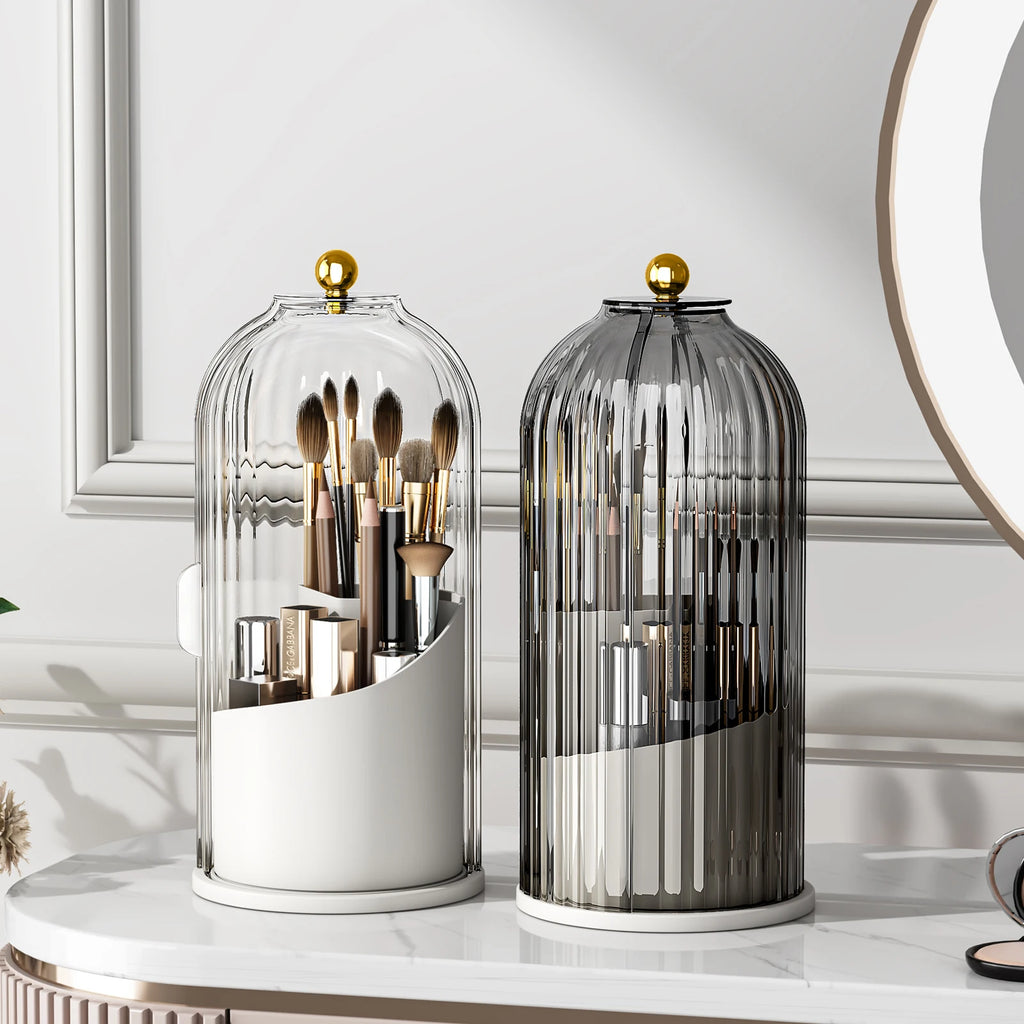 Rotating Makeup Brushes Organizer for Vanity/Desktop
