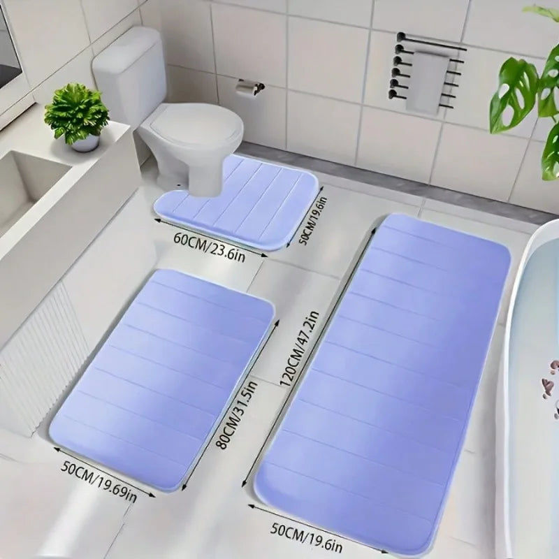 3 Pc. Memory Foam Bath Rug