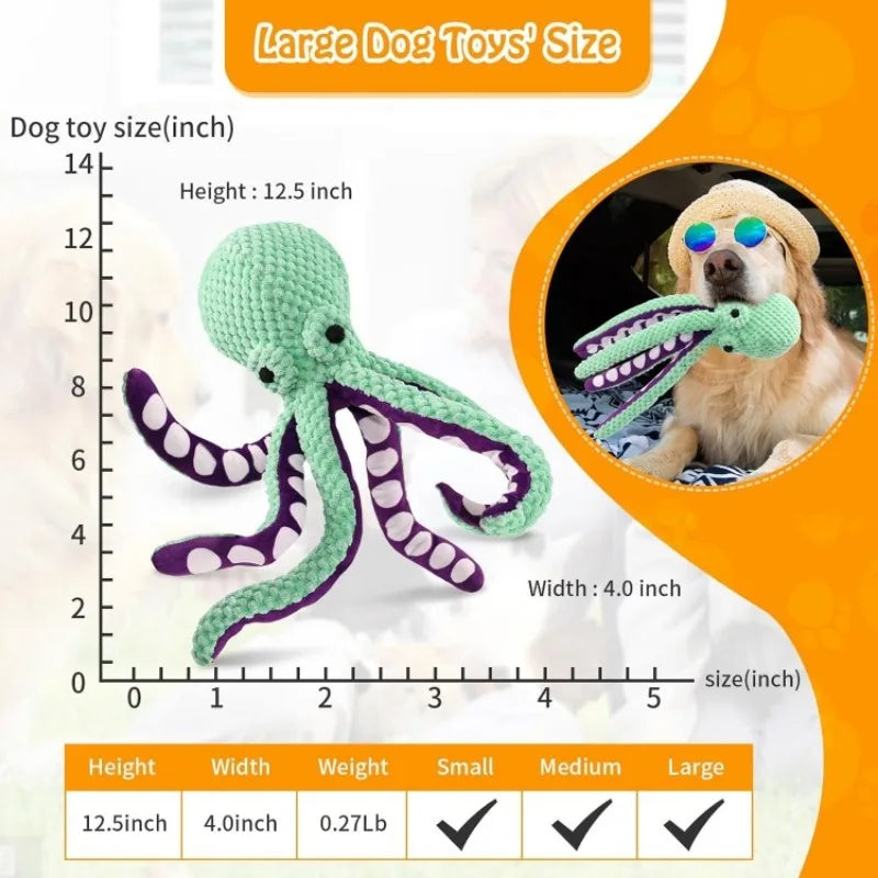 Large Squeaky Plush Dog Chew Toy for All Dog Sizes