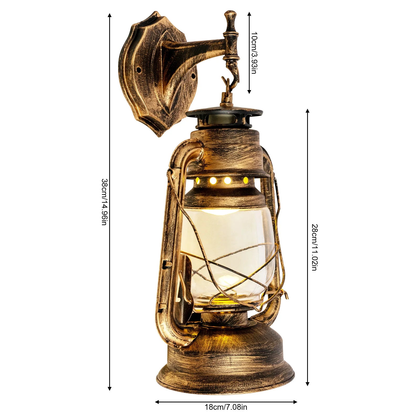Wall Sconces Retro Antique Vintage Rustic Lantern Lamp