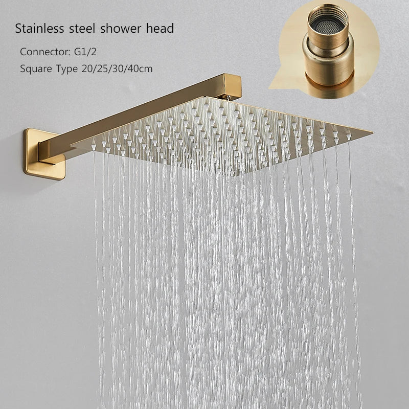 Brushed Golden Bathroom Shower Faucet