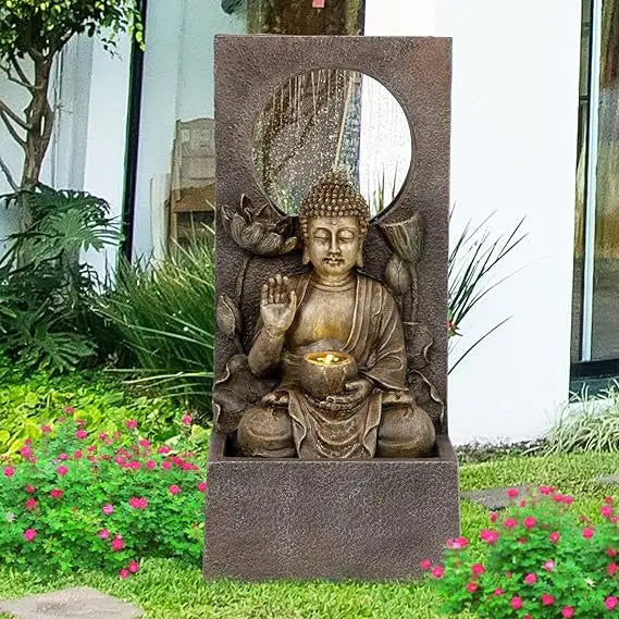 Buddha LED Waterfall Fountain