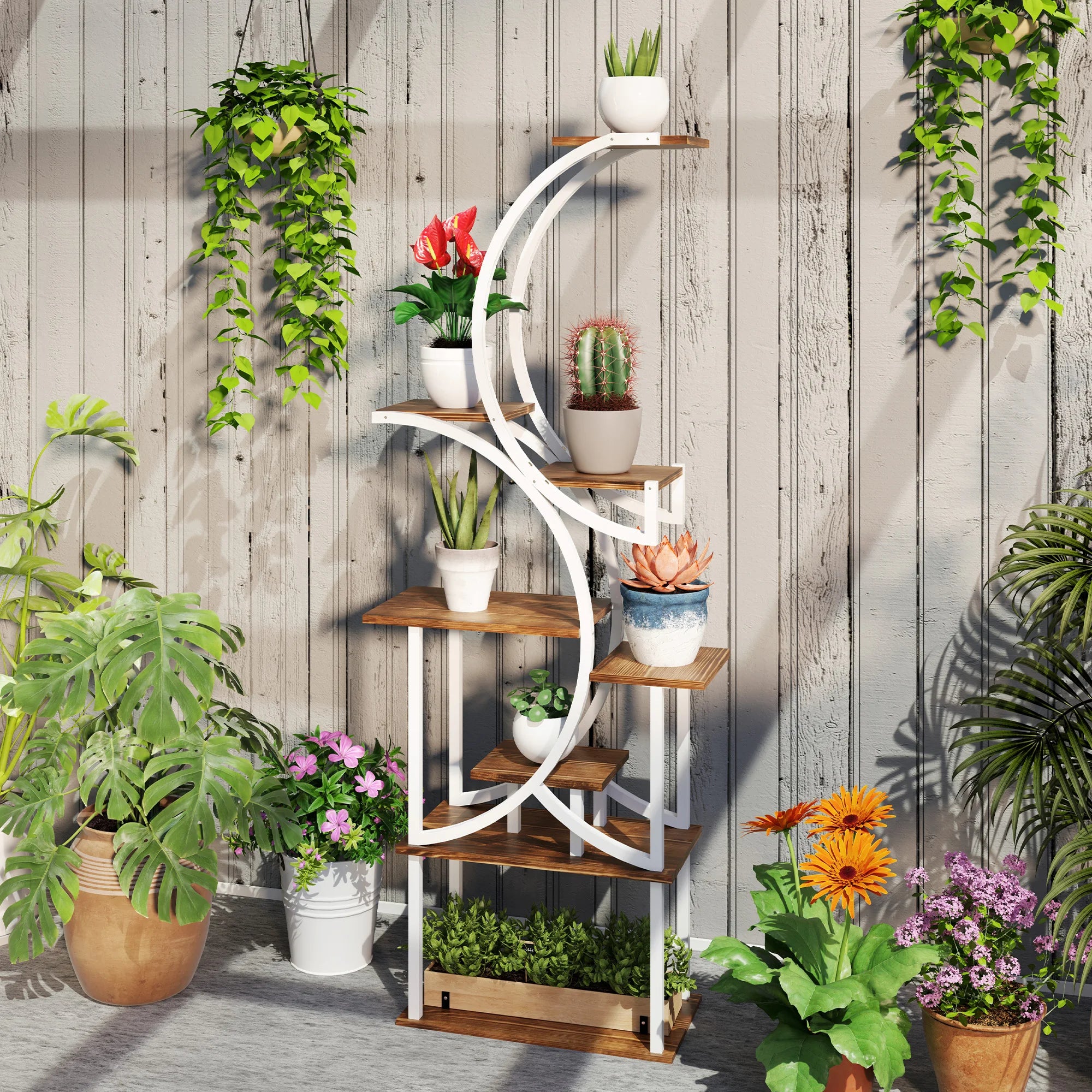 8 Tier Plant Stand 62"
