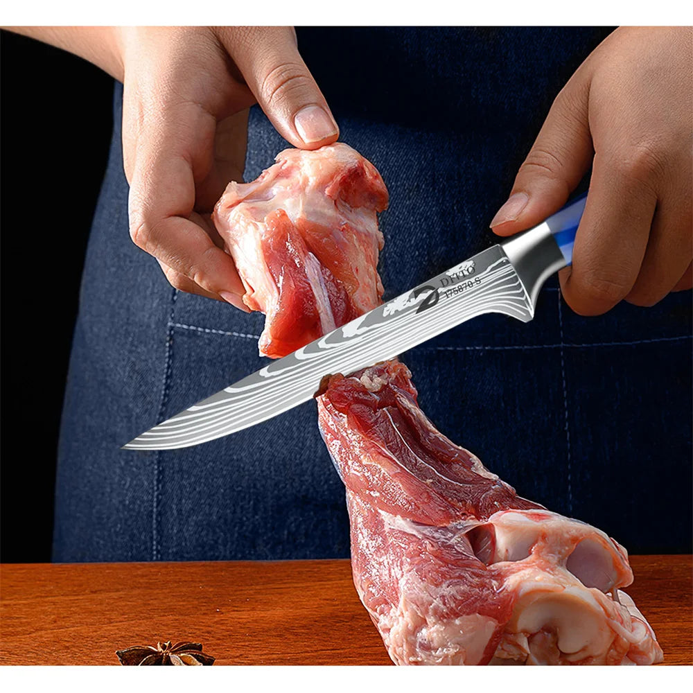 8pcs Stainless Steel Chef Knives