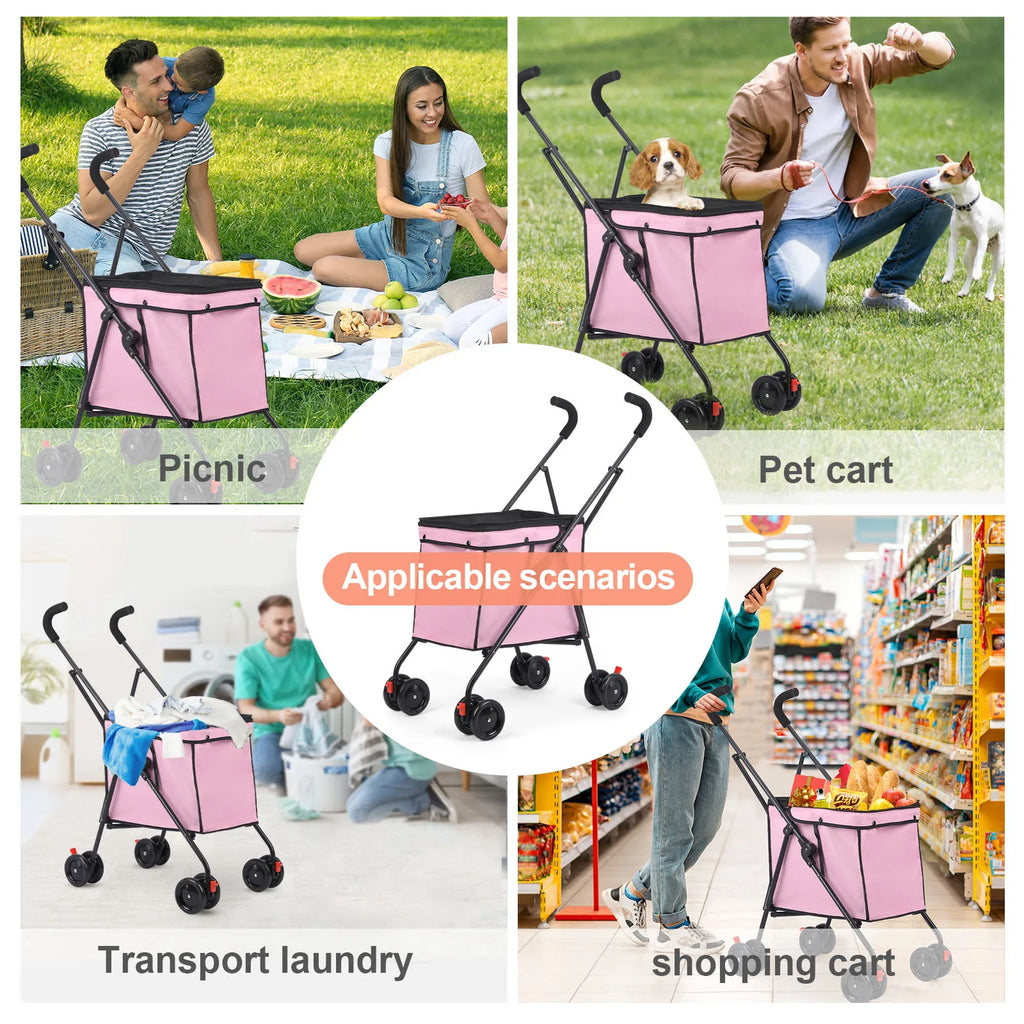 Pet Stroller with Locking Wheels