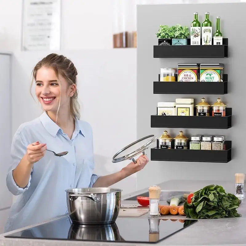 4 Pack Magnetic Spice Rack/Organizer/Shelf