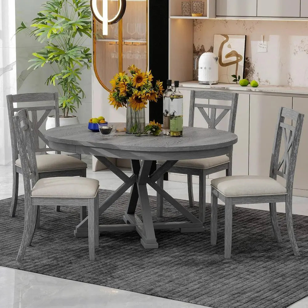 Round Expandable Dining Table
