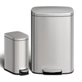Kitchen/Bathroom Step-On Trash Can Combo Set