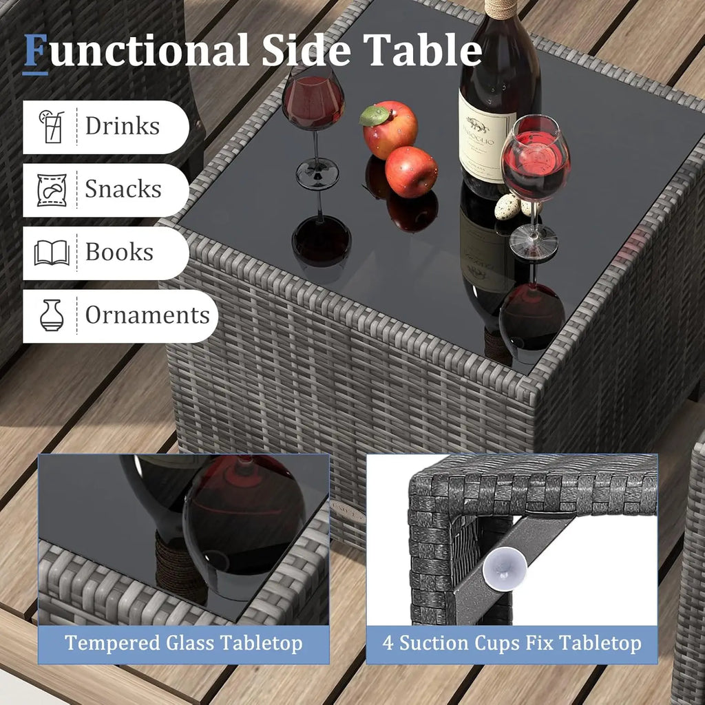 3 Piece Patio Furniture Set