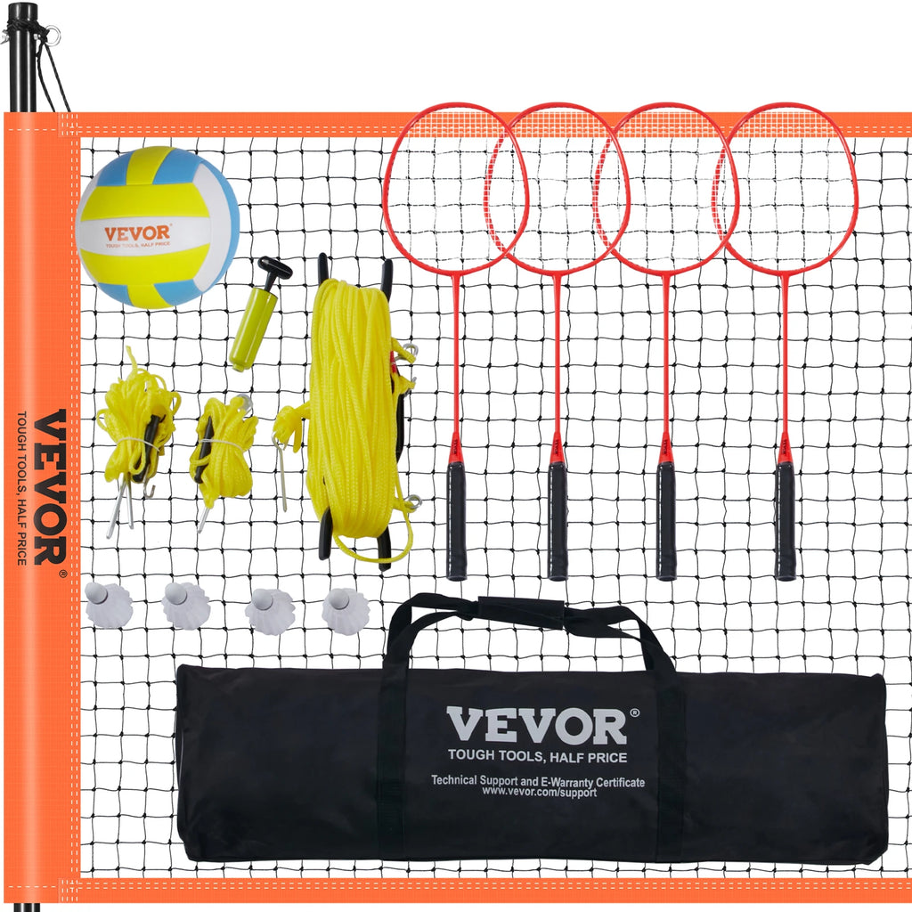 Outdoor Volleyball & Badminton Set