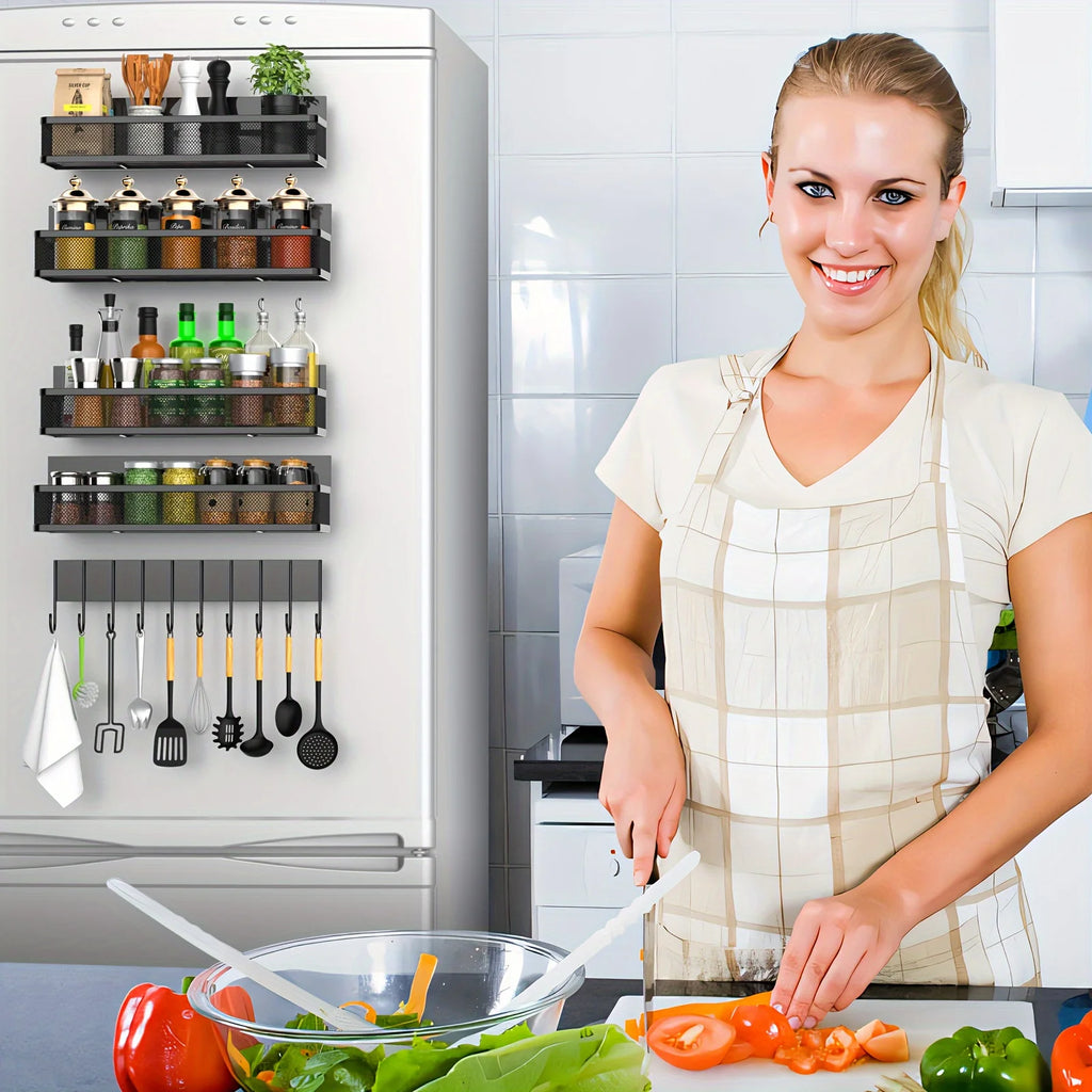 Magnetic Spice Rack, 4-Piece Set