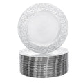 100 Pcs Silver Charger Plates Bulk