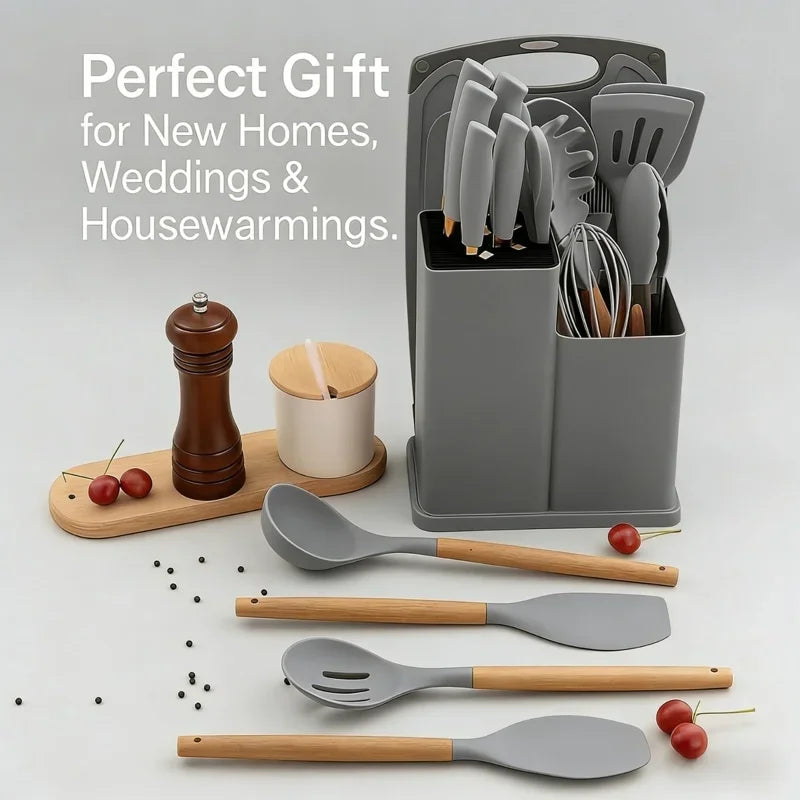 19-in-1 Knife & Utensil Set, Heat Resistant