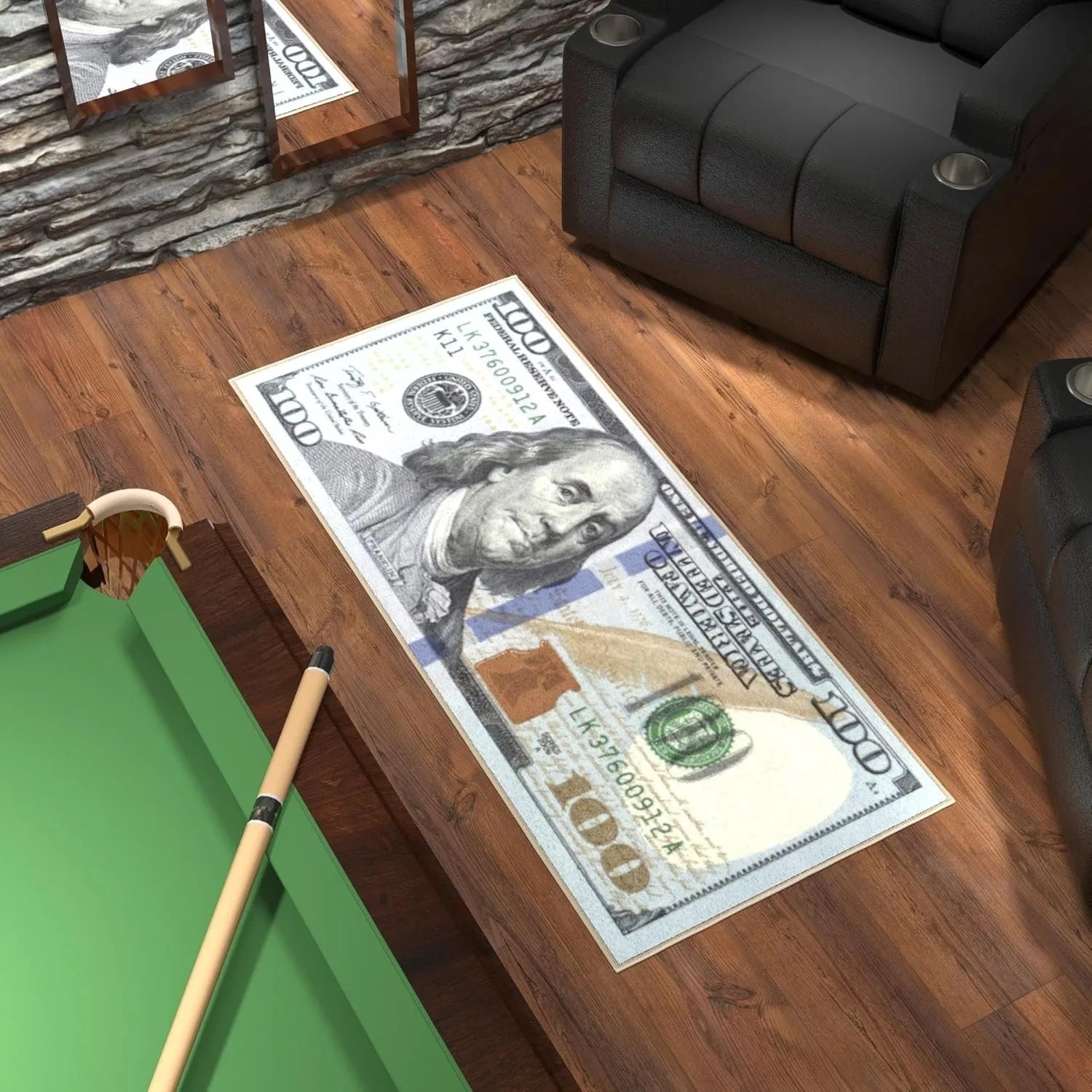Money Rugs 100 Dollar Bill Runner
