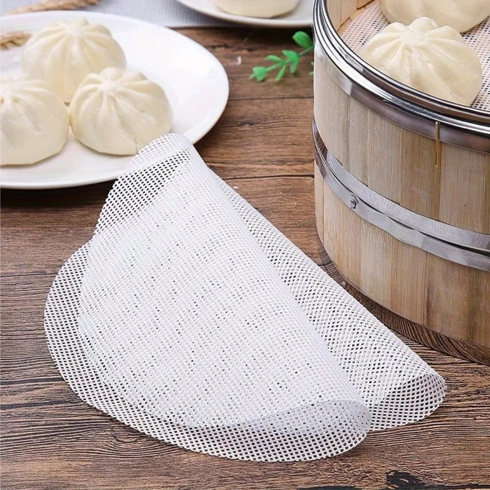 3pcs/set Reusable Non-Stick Bamboo Steamer Liners